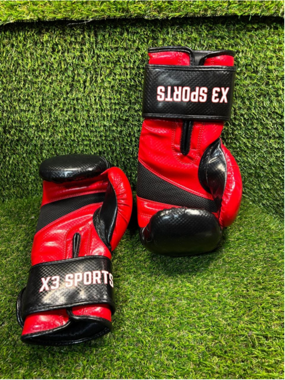 X3 Sports Boxing Gloves 12 oz Red Black MMA Kickboxing Sparring Gym #S114